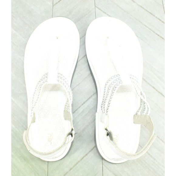 JBU by Jambu White Leather Slip On Slingback Sports Sandals Size 8.5 M - Picture 7 of 9